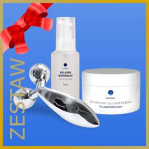 Kolagenowy zestaw do masażu ciała – Silver 100 + Balsam Do Ciała + Masażer